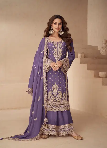 Lotus By Gulkayra Chinon Embroidery Designer Readymade Suits Orders In India